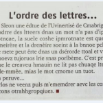 texte modifiant l'ordre des lettres