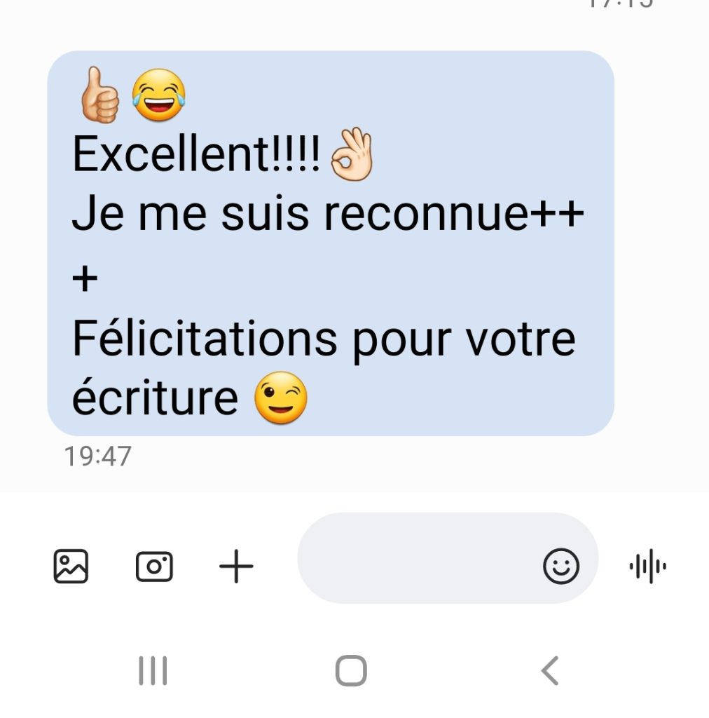 screenshot du commentaire de la Kyné en retour de la lecture de l'article