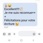 screenshot du commentaire de la Kyné en retour de la lecture de l'article